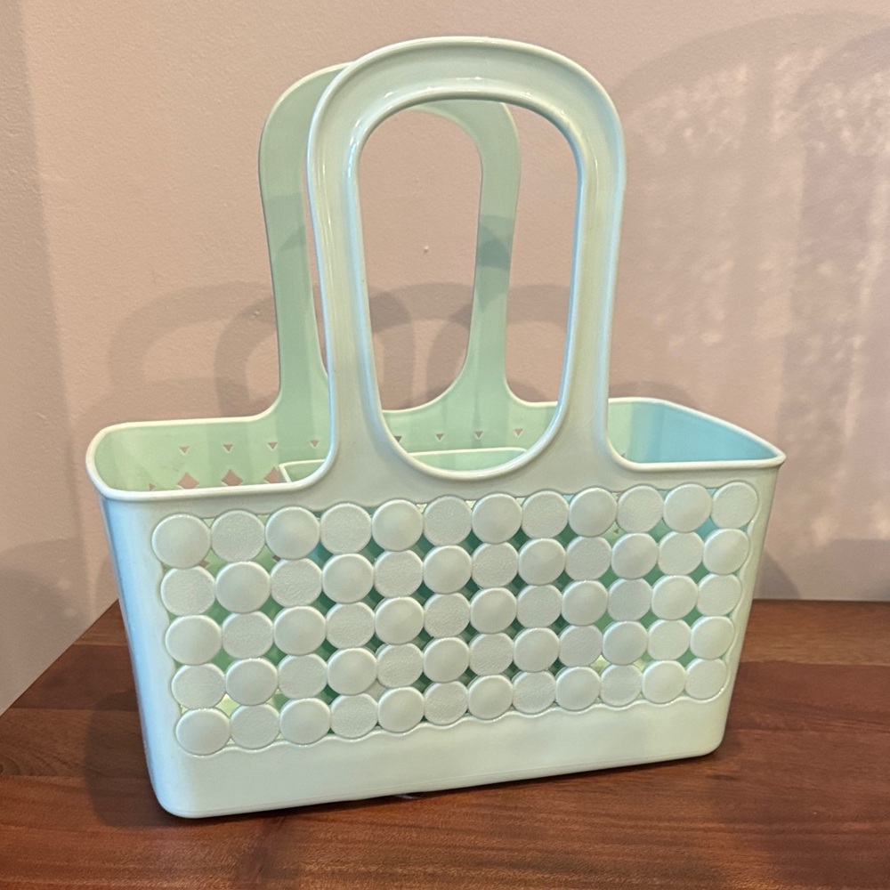 Mint Green Plastic Shower Caddy